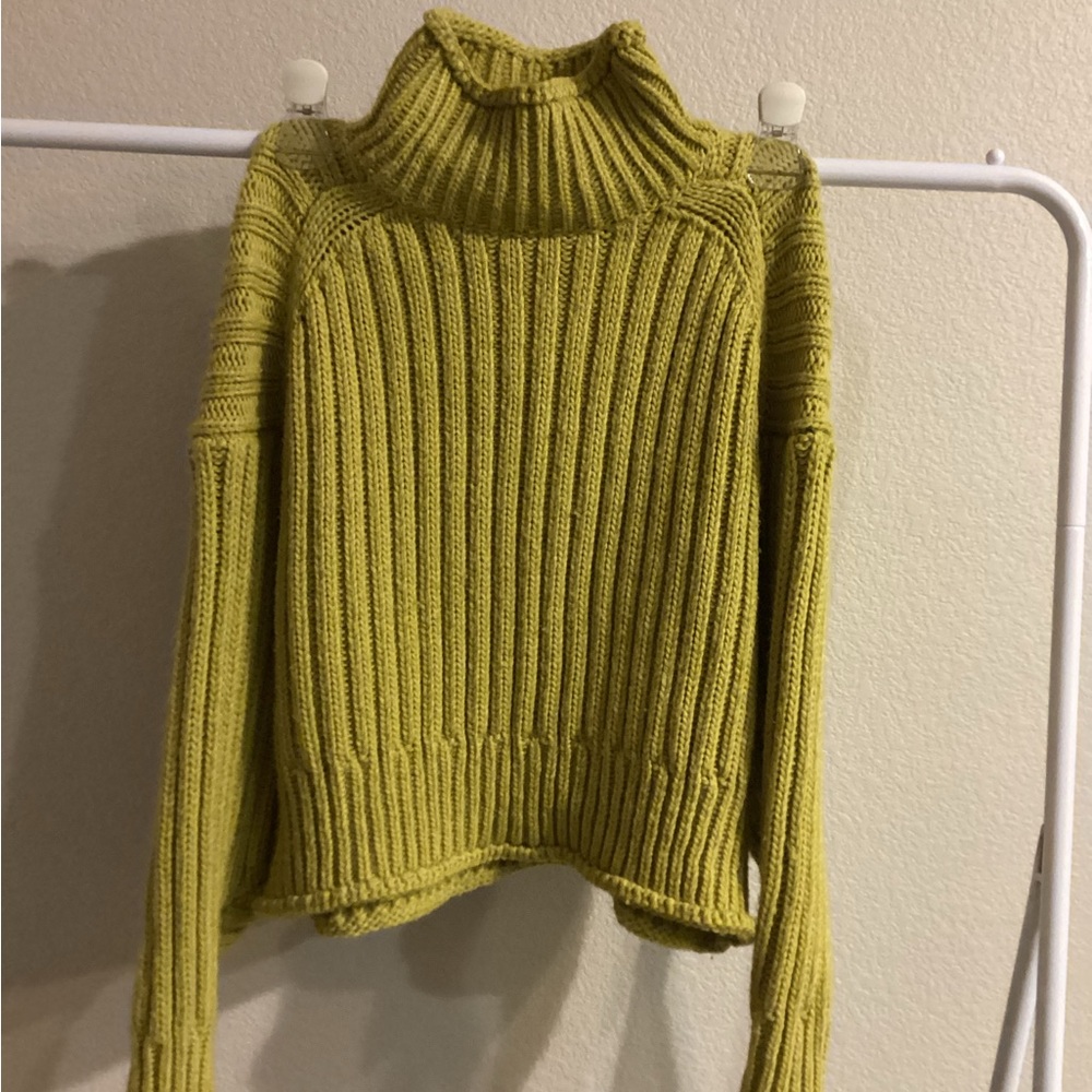 Thick, great quality, sleeves can roll up and create cute slouchy style.